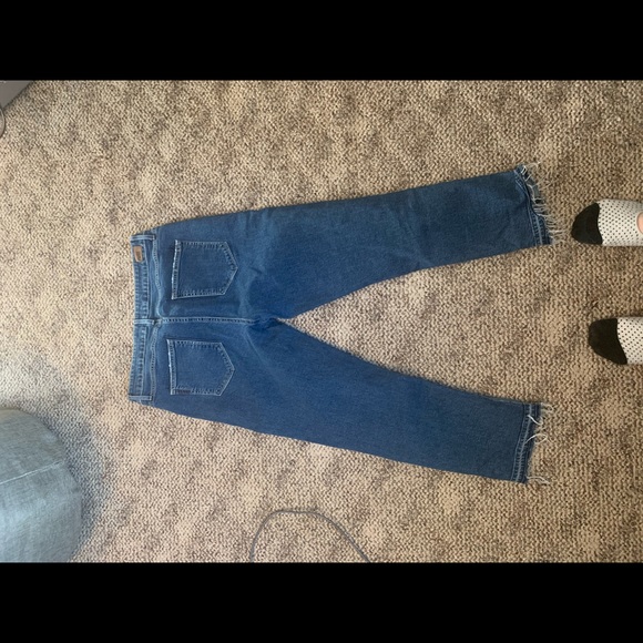 PAIGE two tone raw hem jeans - Picture 3 of 6